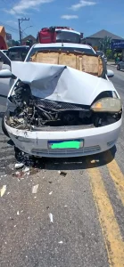 Colisão traseira na BR-470 deixa uma mulher ferida em Apiúna