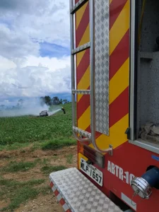 Incêndio em camionete termina em confronto e homem ferido em Papanduva