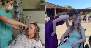 VÍDEO: Hospital organiza estrutura especial para mãe internada ir à formatura da filha