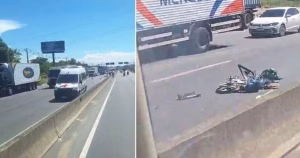 Ciclista morre em colisão com van da Secretaria de Saúde de Rio do Sul na SC-486 em Itajaí