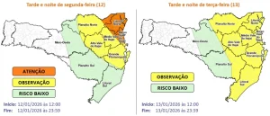 Semana terá calor intenso e temporais em Santa Catarina