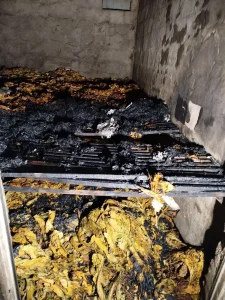 Estufa de secagem de fumo é atingida por incêndio em Ituporanga
