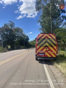 Motociclista de 49 anos fica ferido em acidente na SC-110 em Lontras