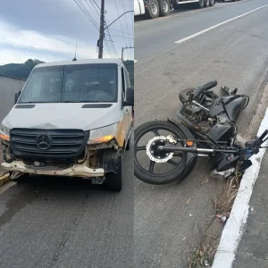 Motociclista fica gravemente ferido em acidente na BR-470 em Apiúna