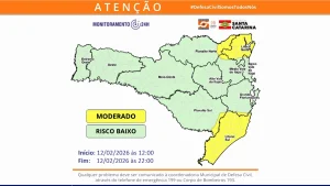 Calorão e risco de temporais marcam a sexta-feira em SC