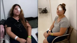 Gabrielle faz cirurgia no olho e agradece apoio da comunidade em Lontras