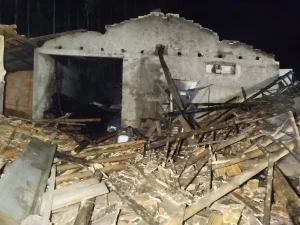 Incêndio destrói estufa de secagem de fumo em Ituporanga durante a madrugada