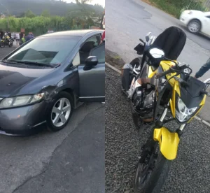 Motociclista fica ferido em colisão com carro em Taió
