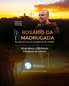 Rosário da Madrugada será realizado neste sábado no Complexo Nossa Senhora de Lourdes em Ituporanga