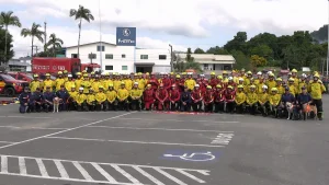 Ato dos bombeiros em Rio do Sul