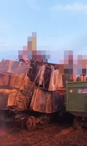 Bombeiros Voluntários de Presidente Getúlio atendem incêndio em máquina agrícola em Witmarsum