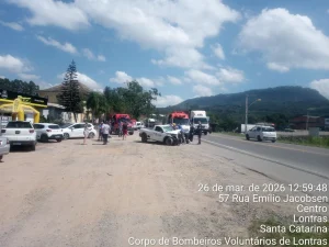 Acidente na BR-470 em Lontras deixa quatro pessoas feridas, uma em estado grave