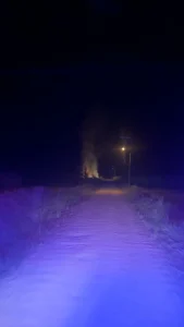 Bombeiros combatem incêndio em bambuzal em Ascurra