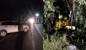 Acidente na BR-470 em Rio do Sul deixa dois feridos durante a madrugada