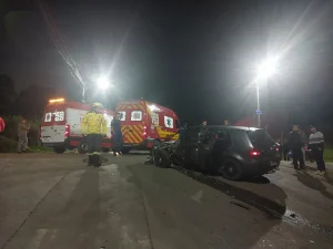 Acidente deixa três feridas, em Lages