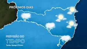 Frente fria muda o tempo em Santa Catarina