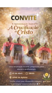 APAE de Apiúna apresenta encenação da Paixão de Cristo nesta quarta-feira