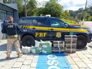 PRF apreende 160 quilos de maconha após perseguição na BR-470, em Trombudo Central