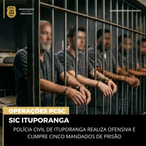 Polícia Civil cumpre cinco mandados de prisão em ofensiva na região de Ituporanga