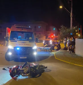 Motociclista fica ferido em colisão com carro em Rio do Sul