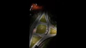 Iluminação é instalada no trevo de Agronômica, na BR-470