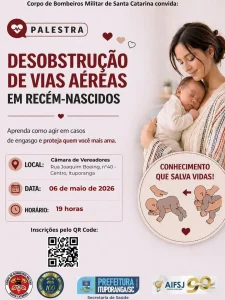 Ituporanga terá palestra sobre desobstrução de vias aéreas em recém-nascidos