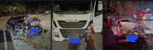 Grave acidente na BR-470 em Apiúna termina com uma morte e dois feridos graves