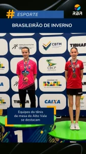 Equipes do tênis de mesa do Alto Vale se destacam no Brasileirão de inverno