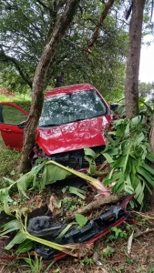 Mulher de 65 anos fica ferida após acidente na SC-112, em Trombudo Central