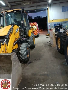 Trabalhador fica ferido após concha de máquina atingir pé em Lontras