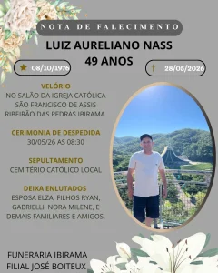 Identificado o homem que morreu em grave acidente em Ibirama