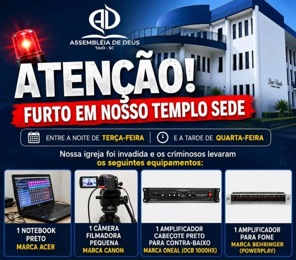 Furto Igreja Taio