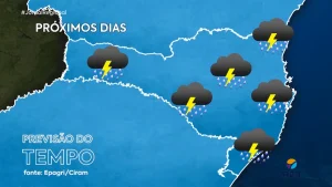 Chuva segue em Santa Catarina e temporais podem voltar