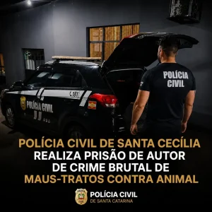 Homem é preso por maus-tratos graves a animal em Santa Cecília