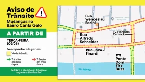 Novo binário muda o trânsito no bairro Canta Galo, em Rio do Sul