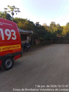 Queda de motocicleta deixa duas pessoas feridas em Lontras