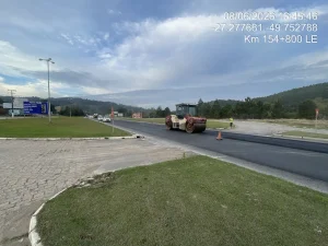 Obras alteram o trânsito na BR-470 em Agronômica