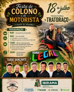Ibirama promove tradicional Festa do Colono e do Motorista, no sábado (19)
