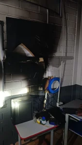 Princípio de incêndio atinge escola em Trombudo Central e mobiliza bombeiros