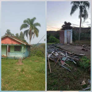 Ladrões desmontam residência e furtam paredes, portas e janelas em SC