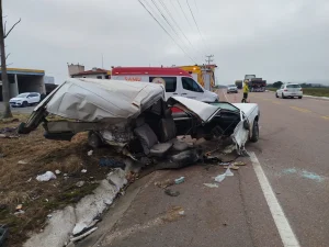 Colisão entre Fiorino e Up deixa quatro feridos na SC-110, em Ituporanga
