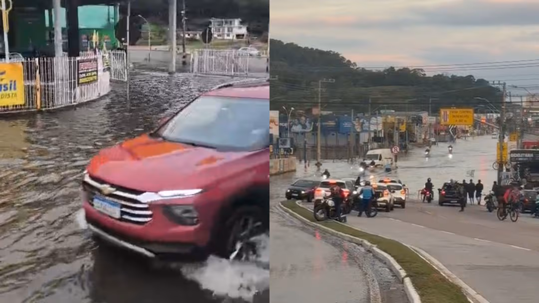 Mare Alta Invade Ruas Transito Caotico Florianopolis (1)