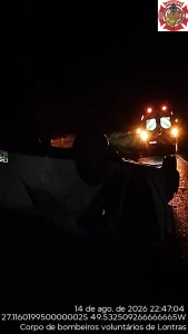 Capotamento na BR-470 deixa adolescente ferido em Ibirama