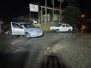 Motorista de 62 anos fica ferido após colisão traseira em Taió