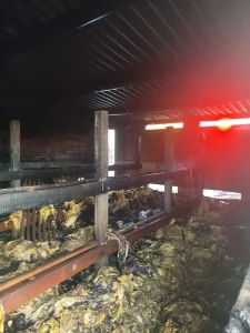 Incêndio atinge estufa de secagem de fumo em Ituporanga