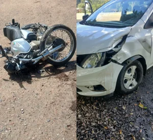 Motociclista fica ferido após colisão com carro na BR-470, em Apiúna
