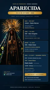 Fé e tradição: Festa de Nossa Senhora Aparecida começa hoje! 🙏